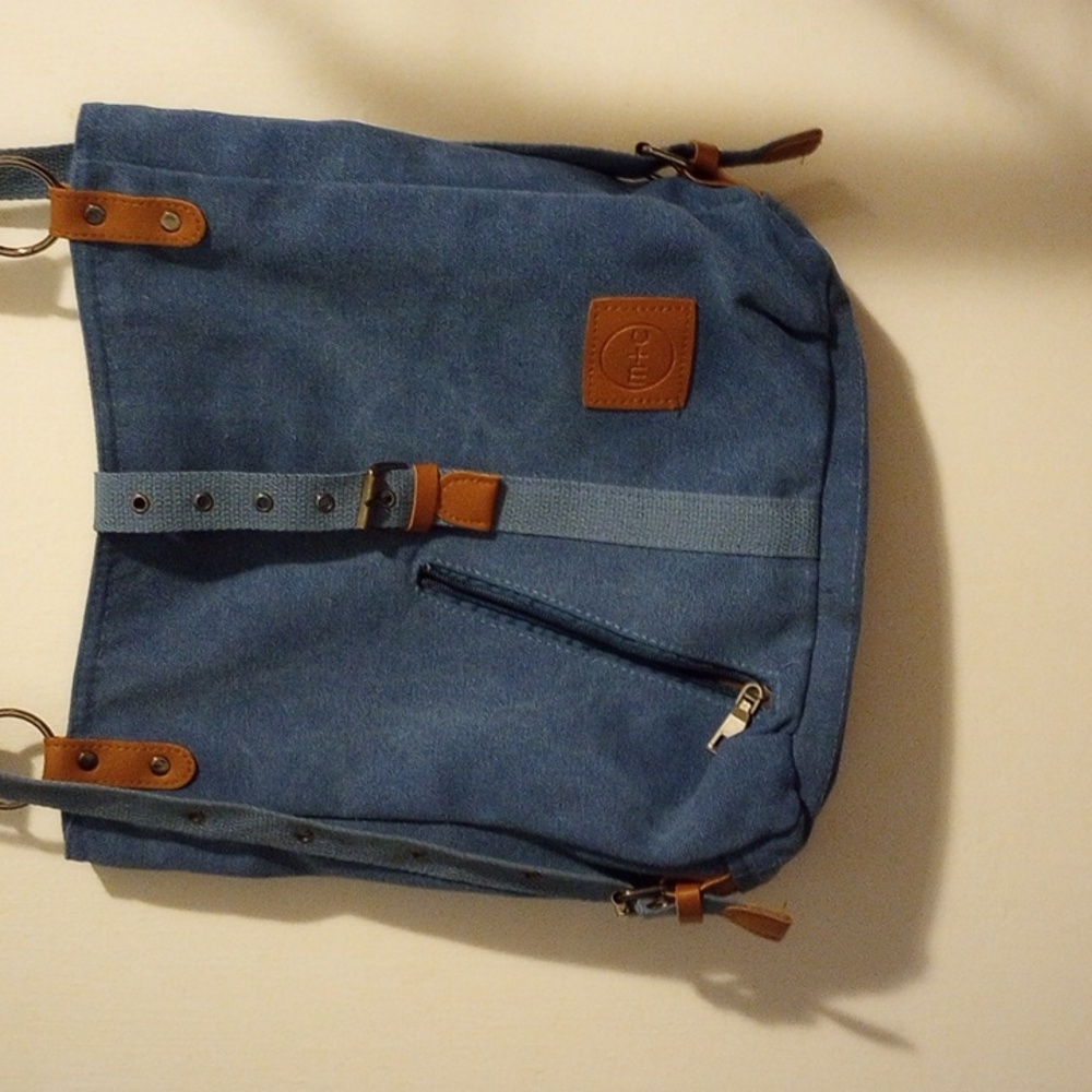 blue jean backpack